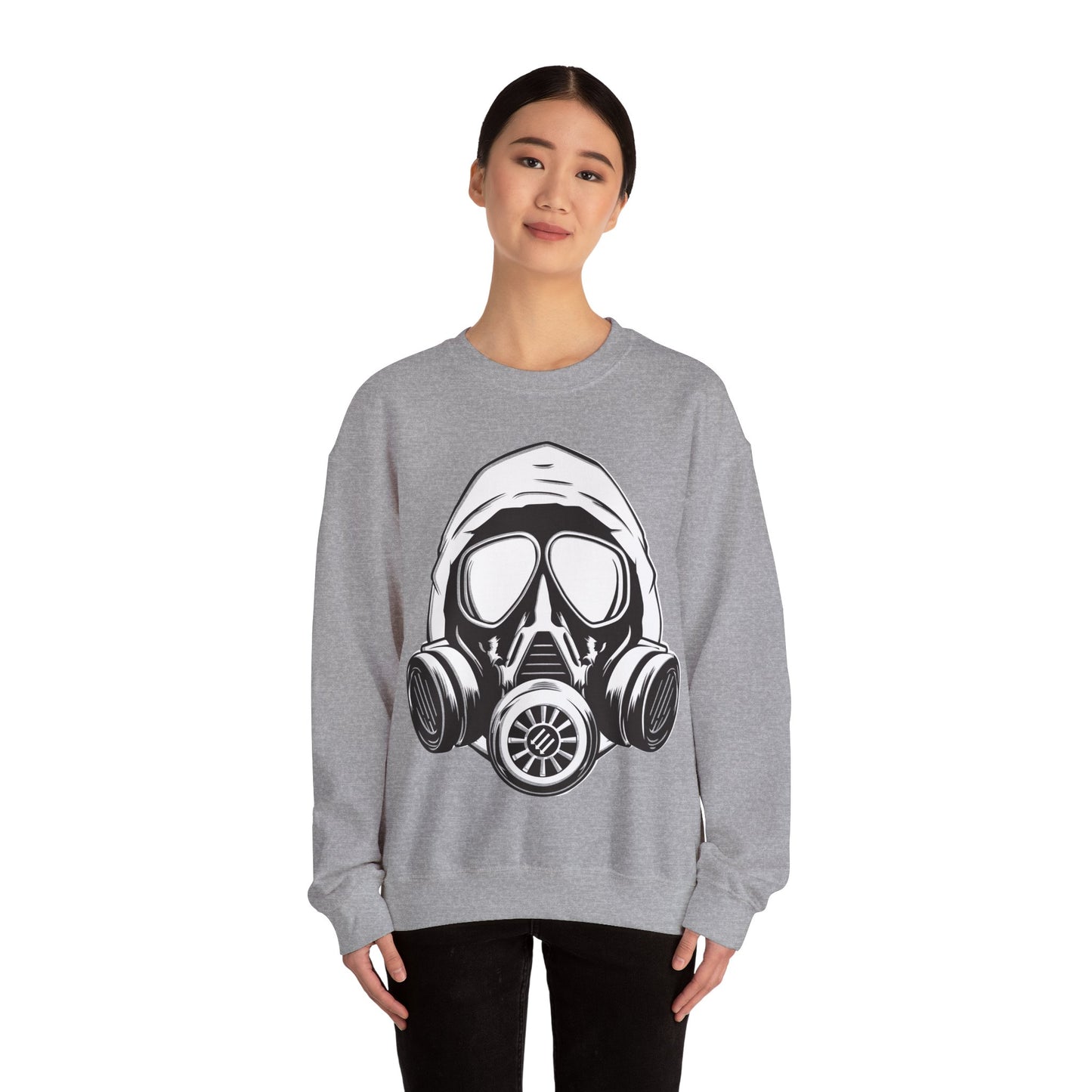 Hooded Antifa Gasmask Three Arrows - Sweatshirt