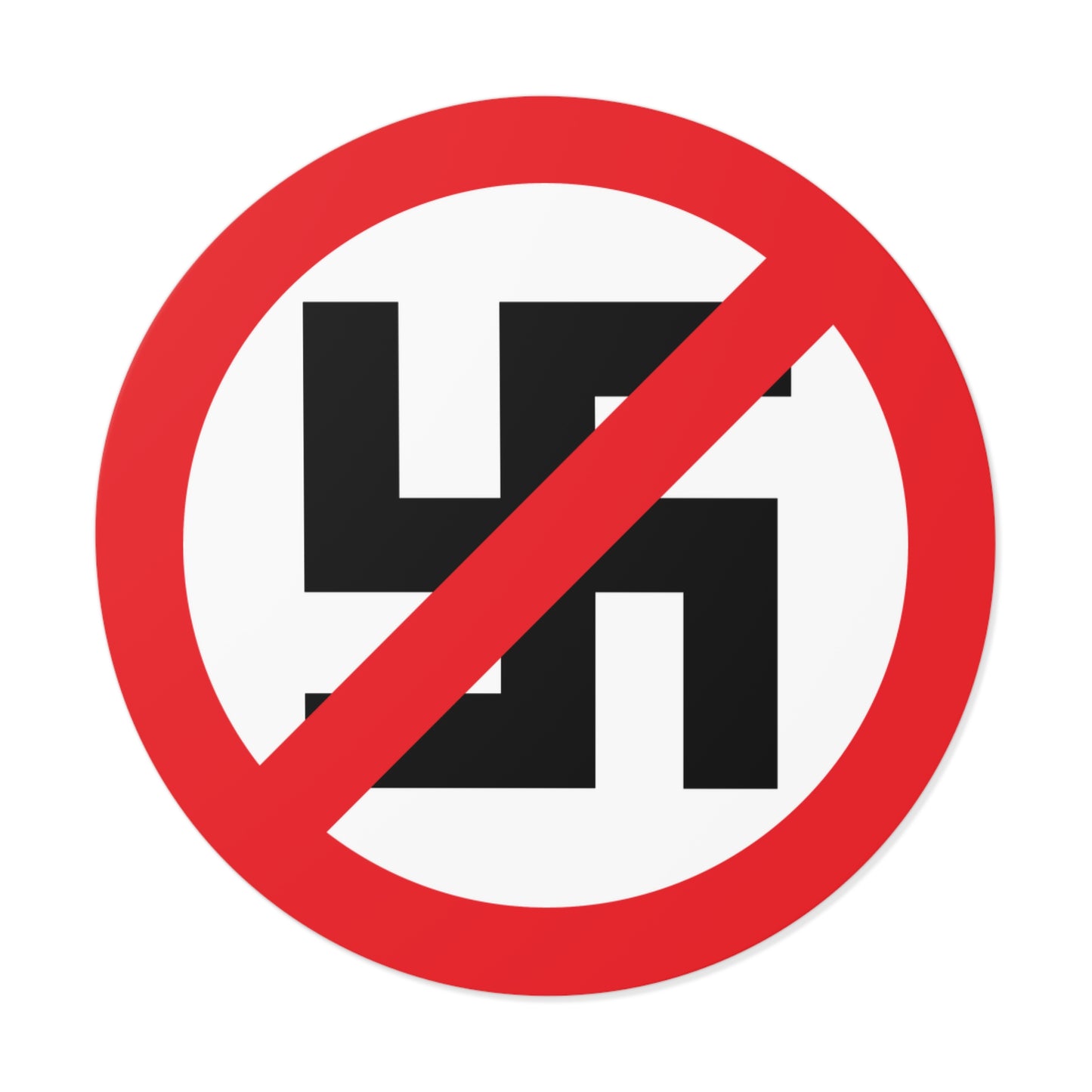 Anti-Nazi Vinyl Sticker – Round Weatherproof Political Decal for Activists – Anti-Fascist, Pro-Democracy Resistance Sticker for Cars, Laptops & More