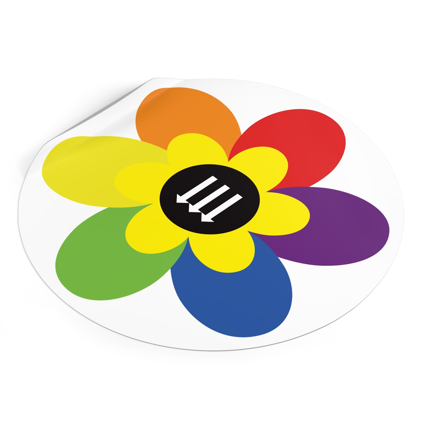 Flower Power - Round Vinyl Stickers