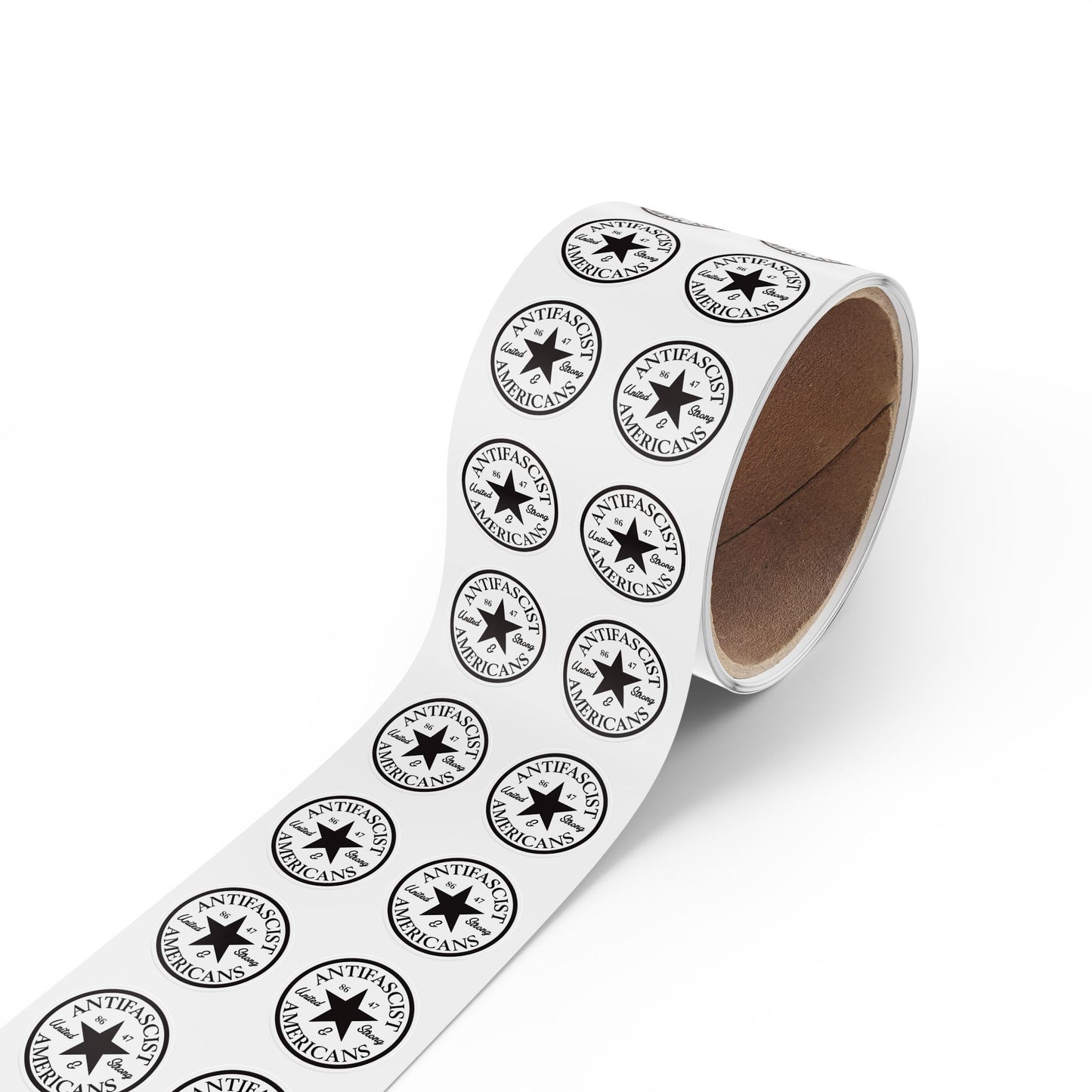 Antifascist Americans Round Sticker Label Rolls