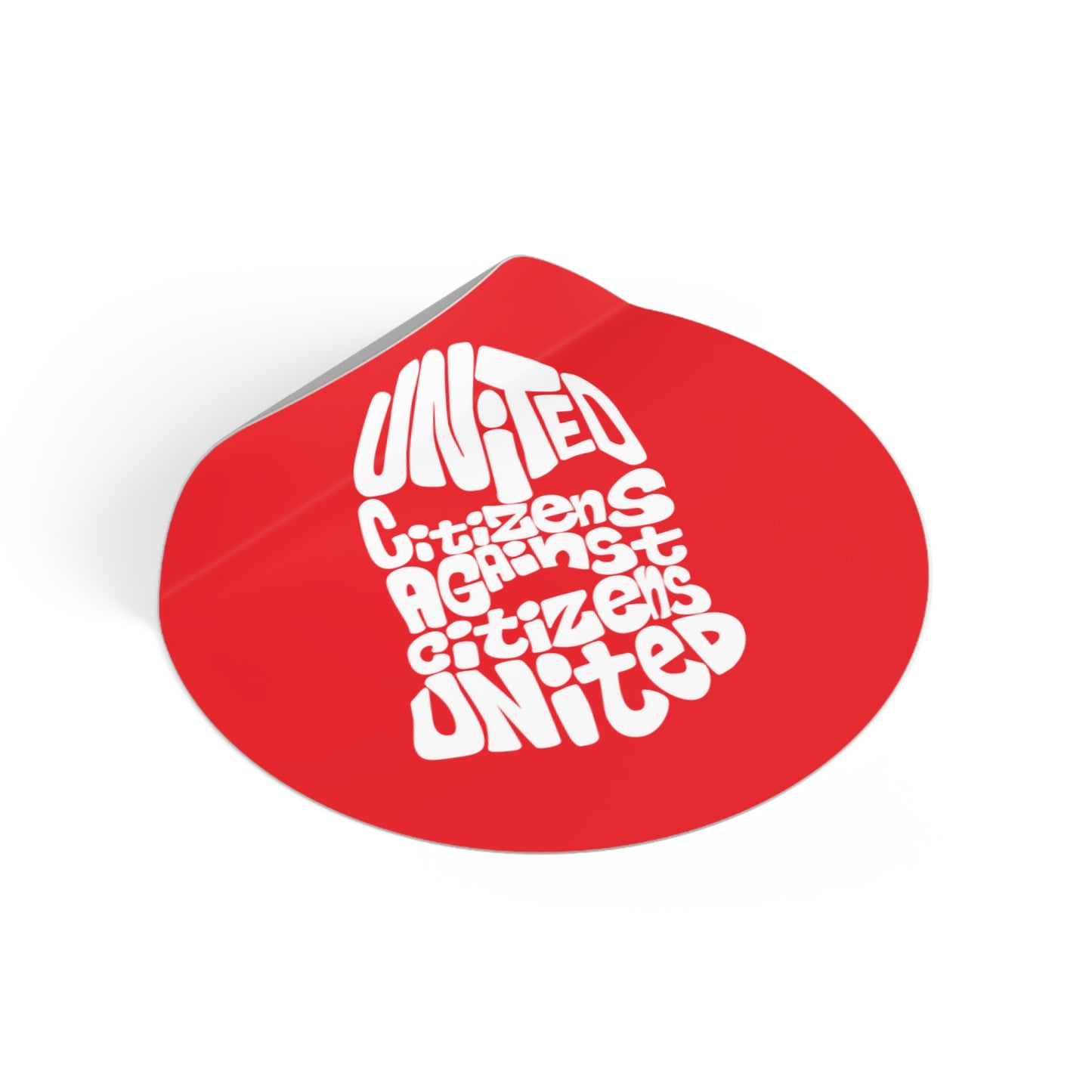 Citoyens unis contre citoyens unis – Autocollants ronds en vinyle