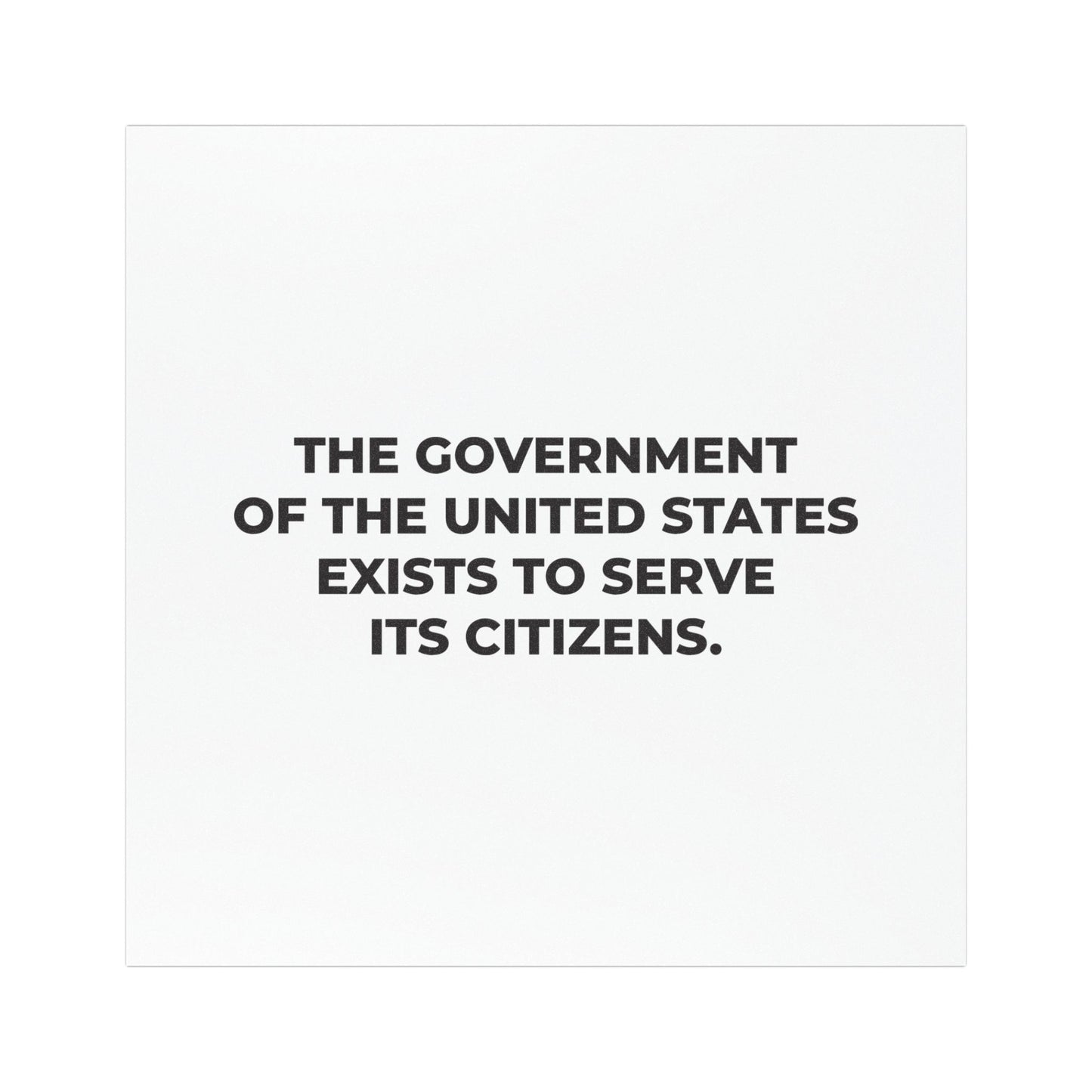 Car Magnet - The government of the United States exists to serve its citizens - Free Oppression