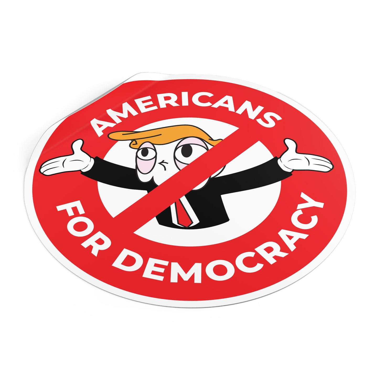 Americans For Democracy - Round Vinyl Stickers