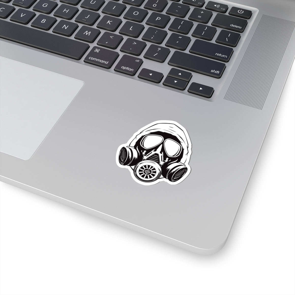 Hooded Antifa Gasmask Three Arrows - Kiss-Cut Sticker