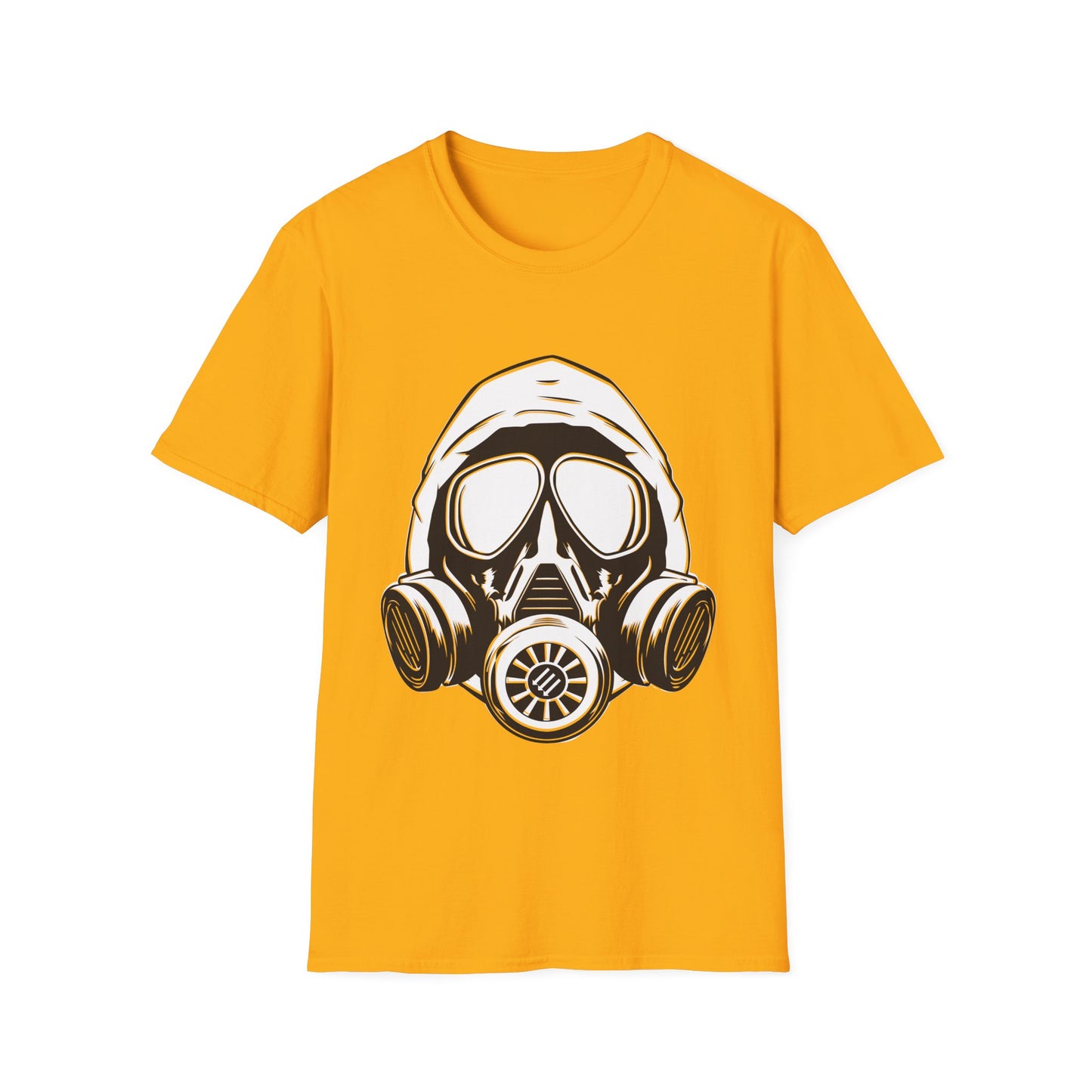Hooded Antifa Gasmask Three Arrows T-shirt