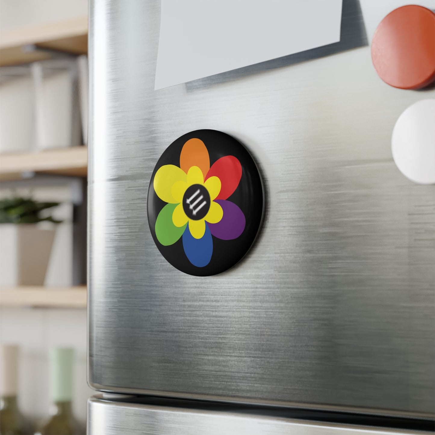 Flower Power - Round Button Magnet