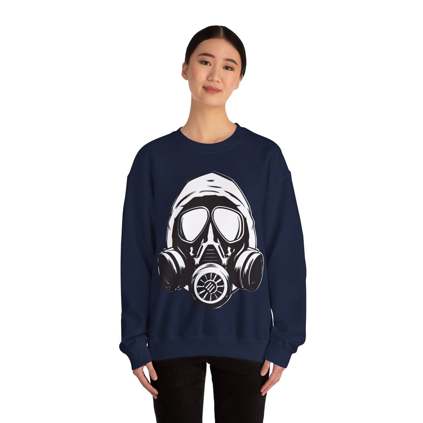 Hooded Antifa Gasmask Three Arrows - Sweatshirt