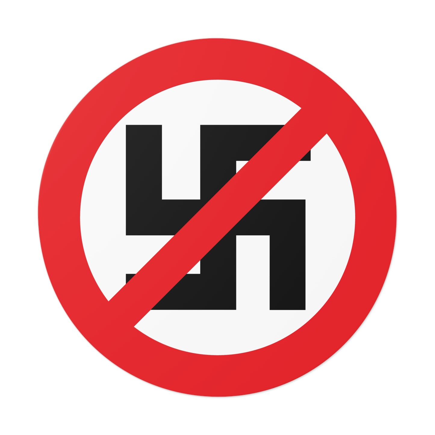 Anti-Nazi Vinyl Sticker – Round Weatherproof Political Decal for Activists – Anti-Fascist, Pro-Democracy Resistance Sticker for Cars, Laptops & More