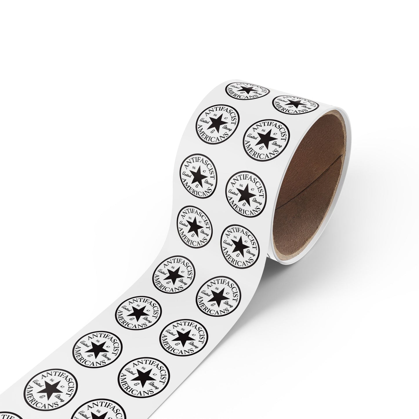 Antifascist Americans Round Sticker Label Rolls