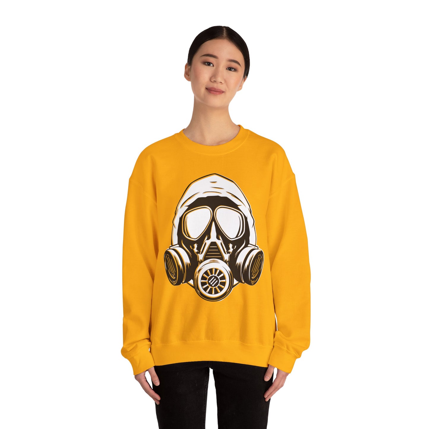 Hooded Antifa Gasmask Three Arrows - Sweatshirt
