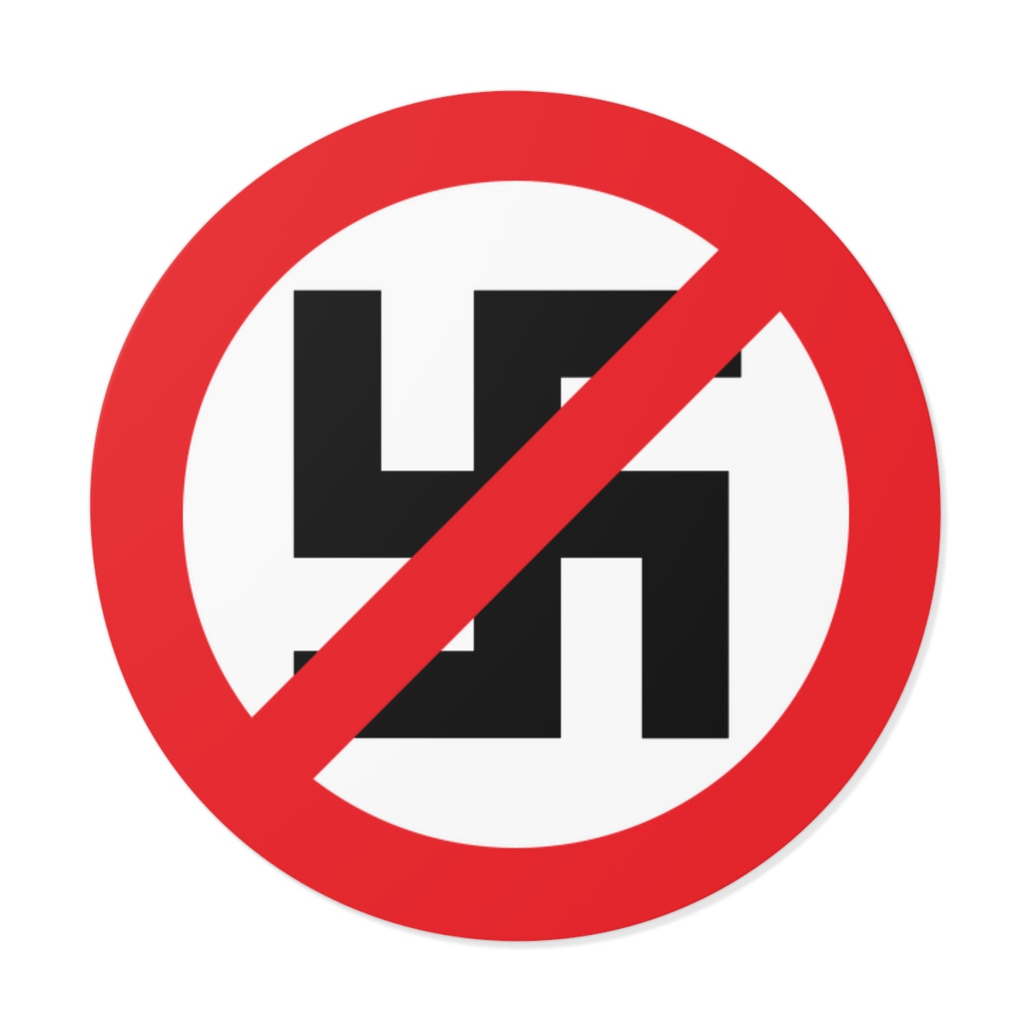 Anti-Nazi Vinyl Sticker – Round Weatherproof Political Decal for Activists – Anti-Fascist, Pro-Democracy Resistance Sticker for Cars, Laptops & More
