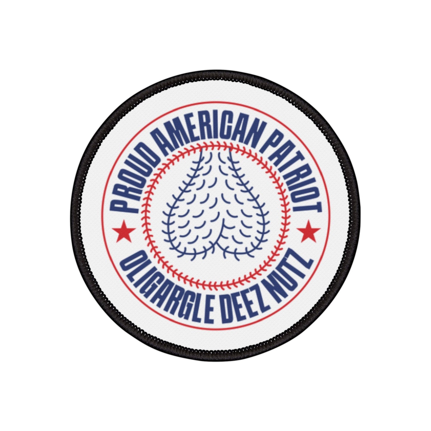 Proud American Patriot Oligargle Deez Nutz - Iron-On Patch