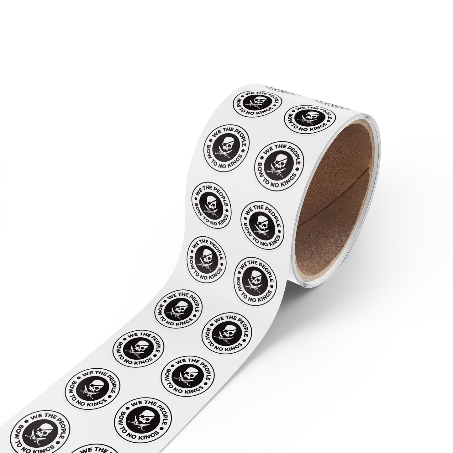 We The People Bow To No Kings Round Sticker Label Rolls
