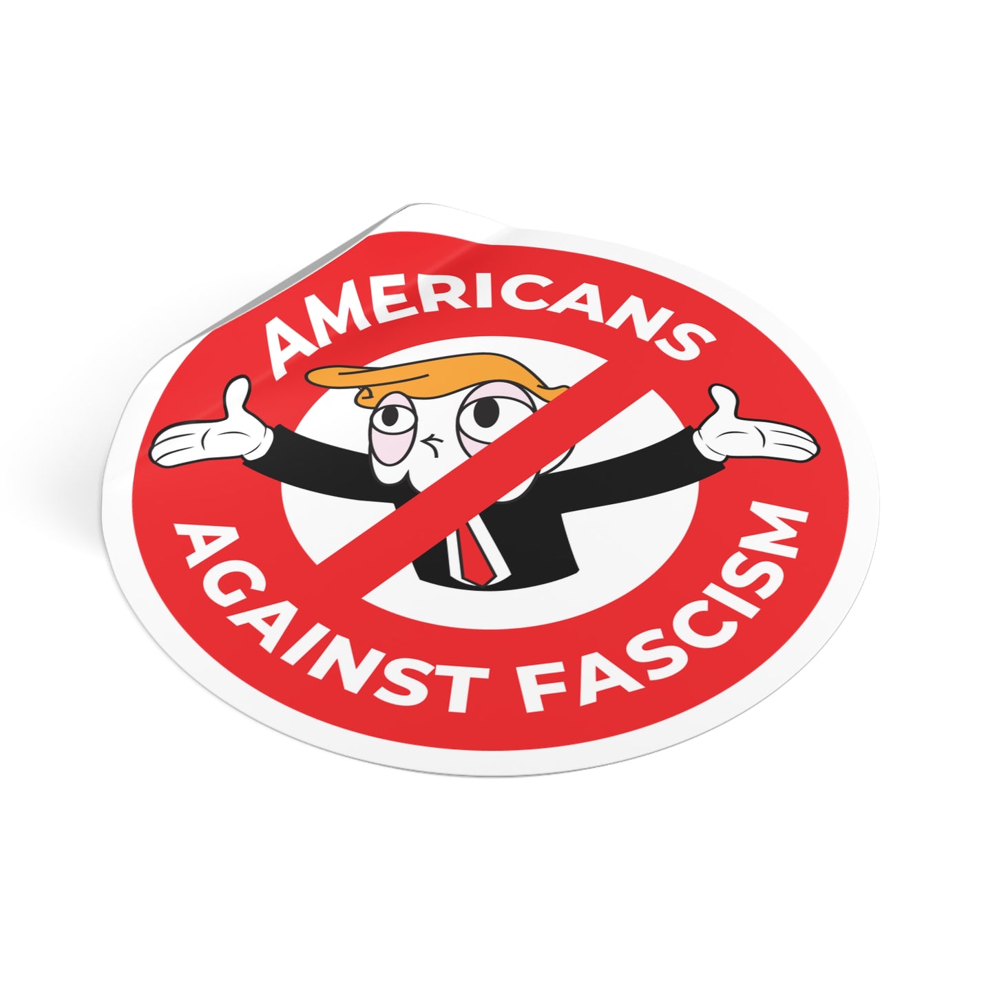 Americans Against Fascism - Round Vinyl Stickers - Free Oppression