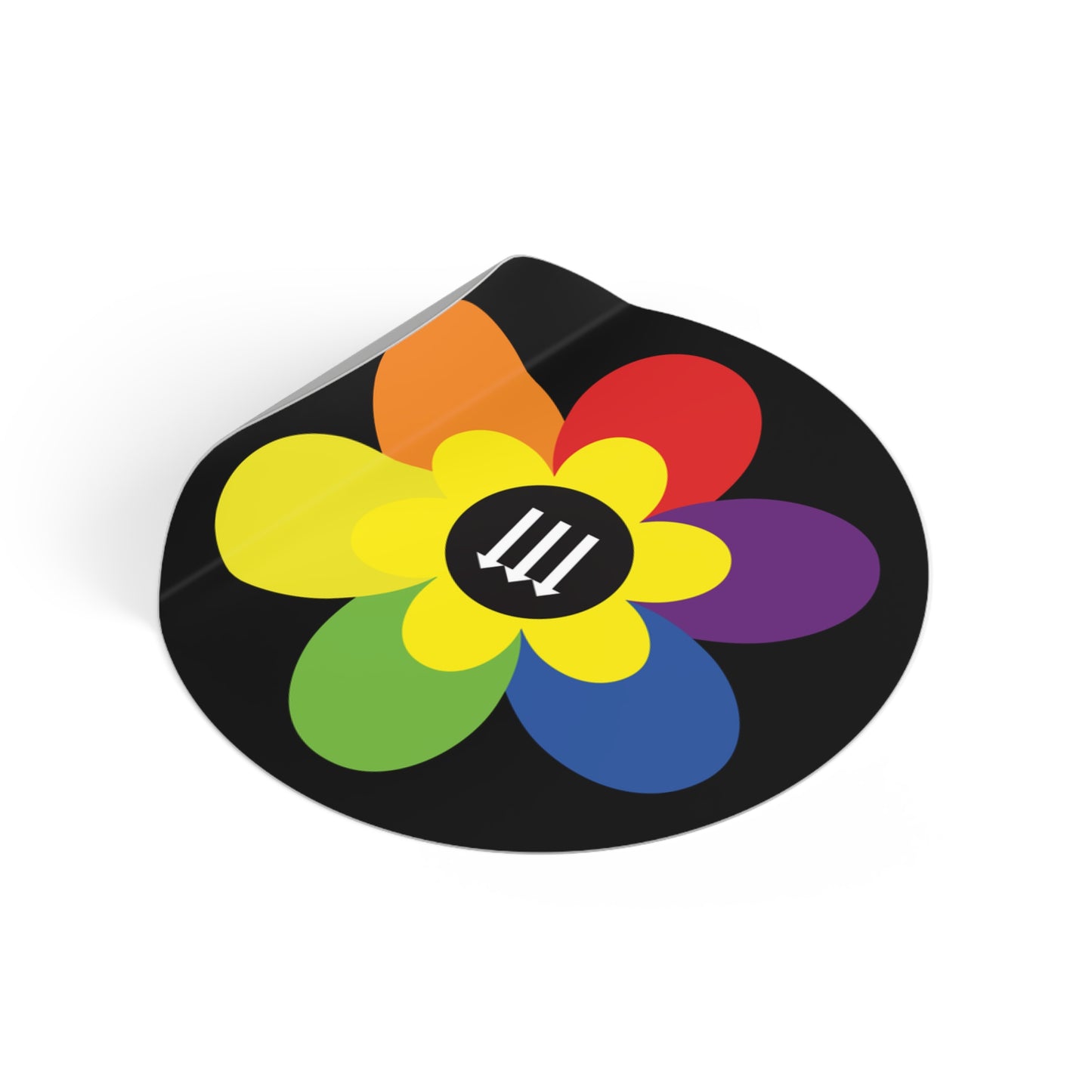 Flower Power - Round Vinyl Stickers
