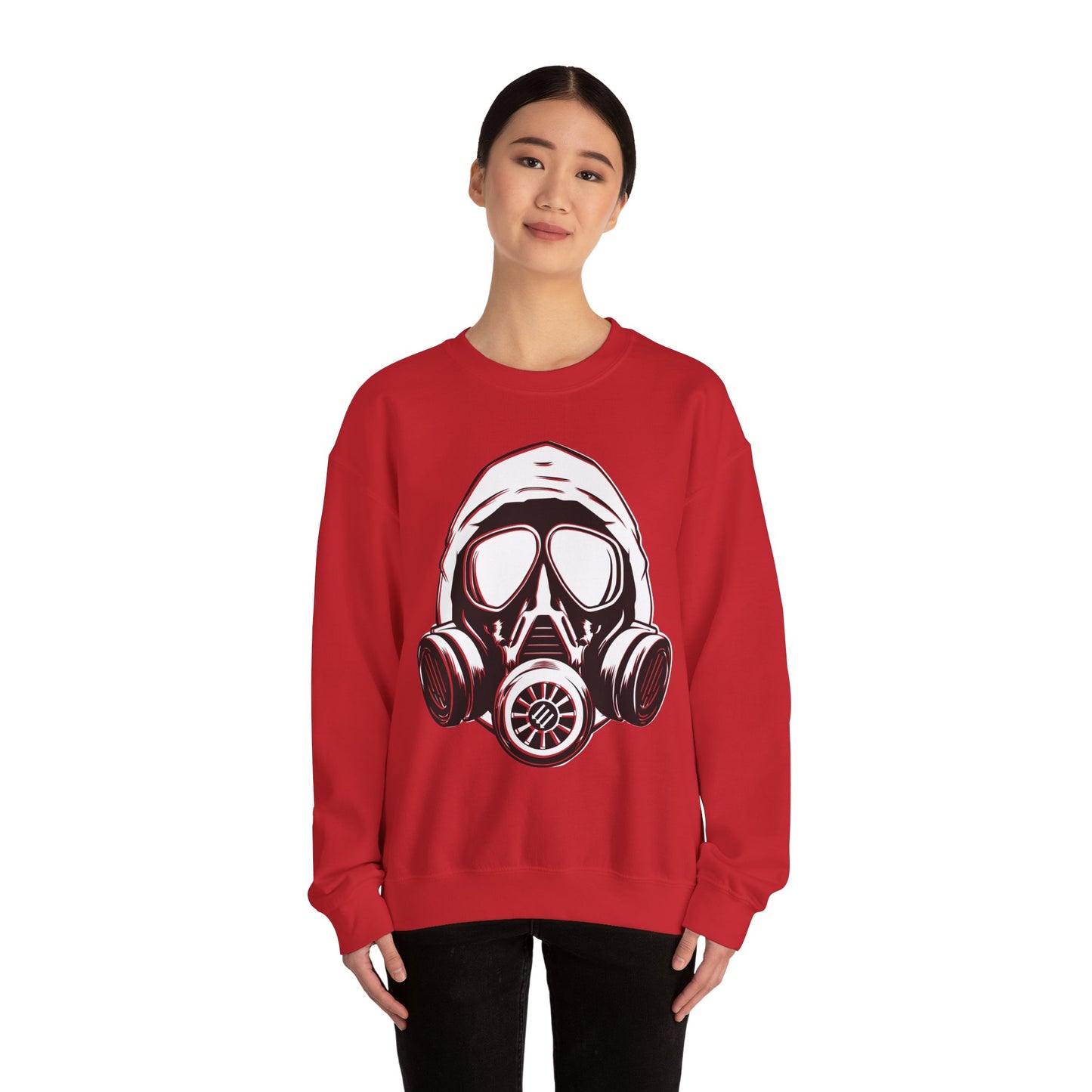 Hooded Antifa Gasmask Three Arrows - Sweatshirt