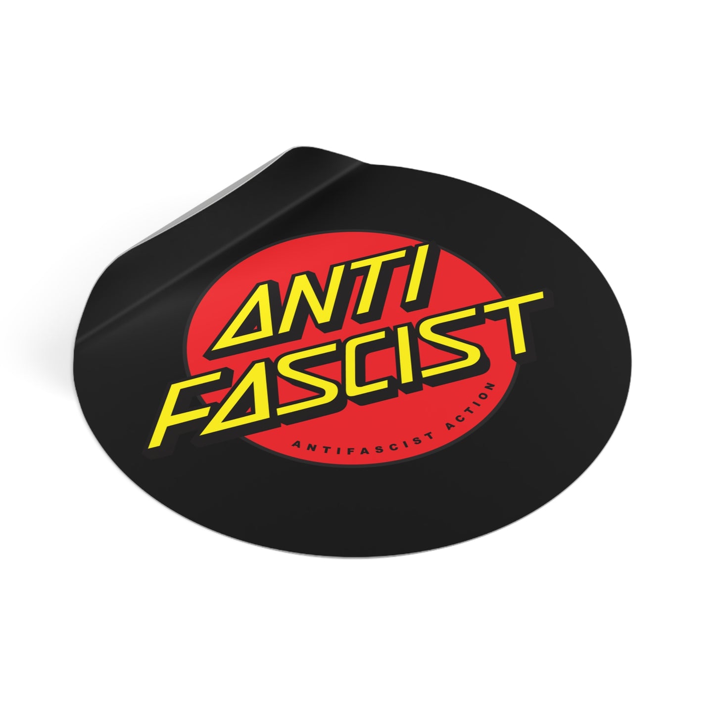 Antifascist Action - Round Vinyl Stickers