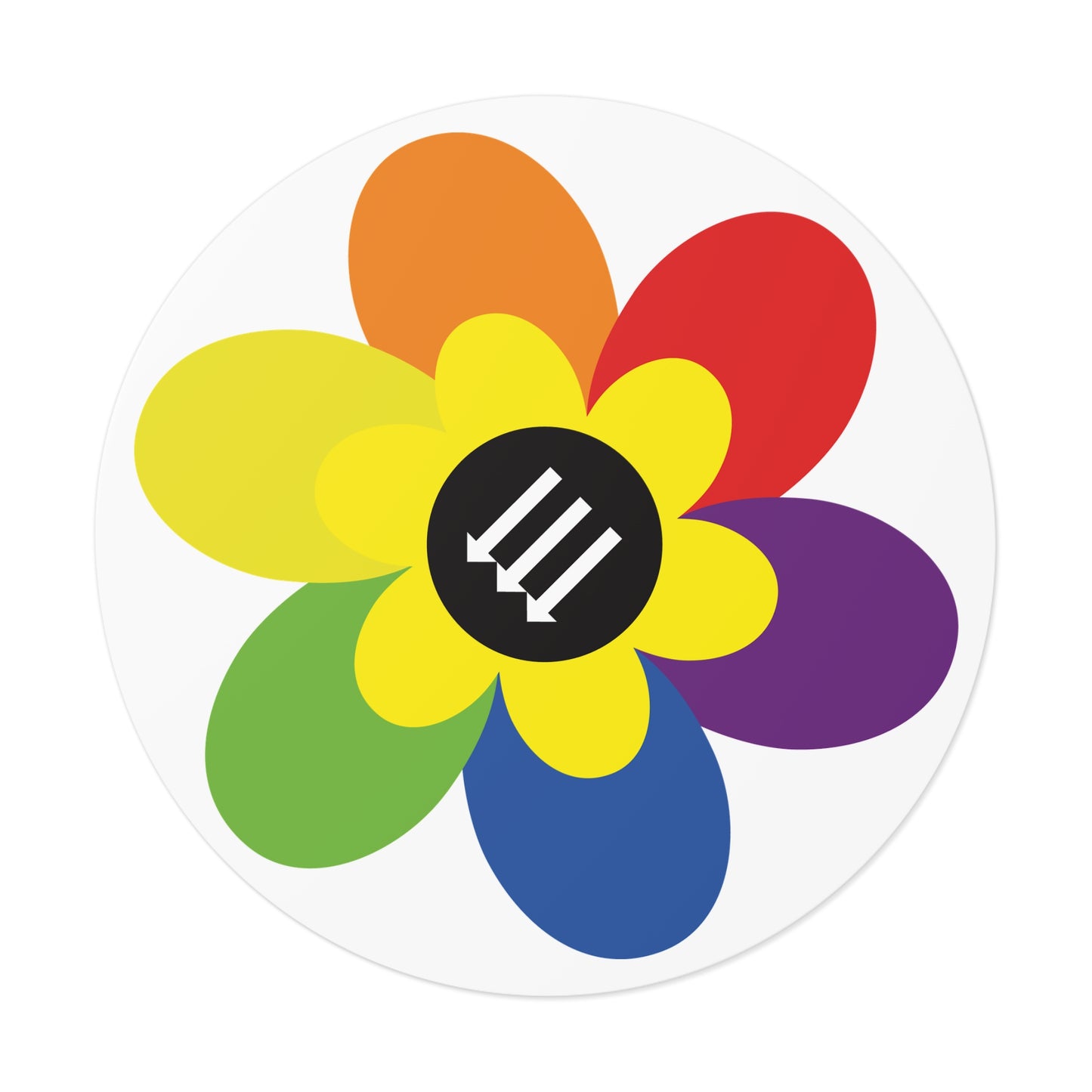 Flower Power - Round Vinyl Stickers