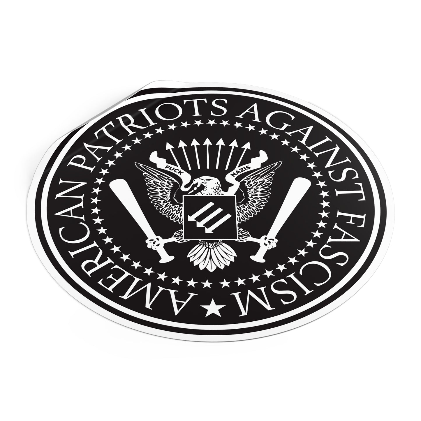 American Patriots Against Fascism - Round Vinyl Stickers
