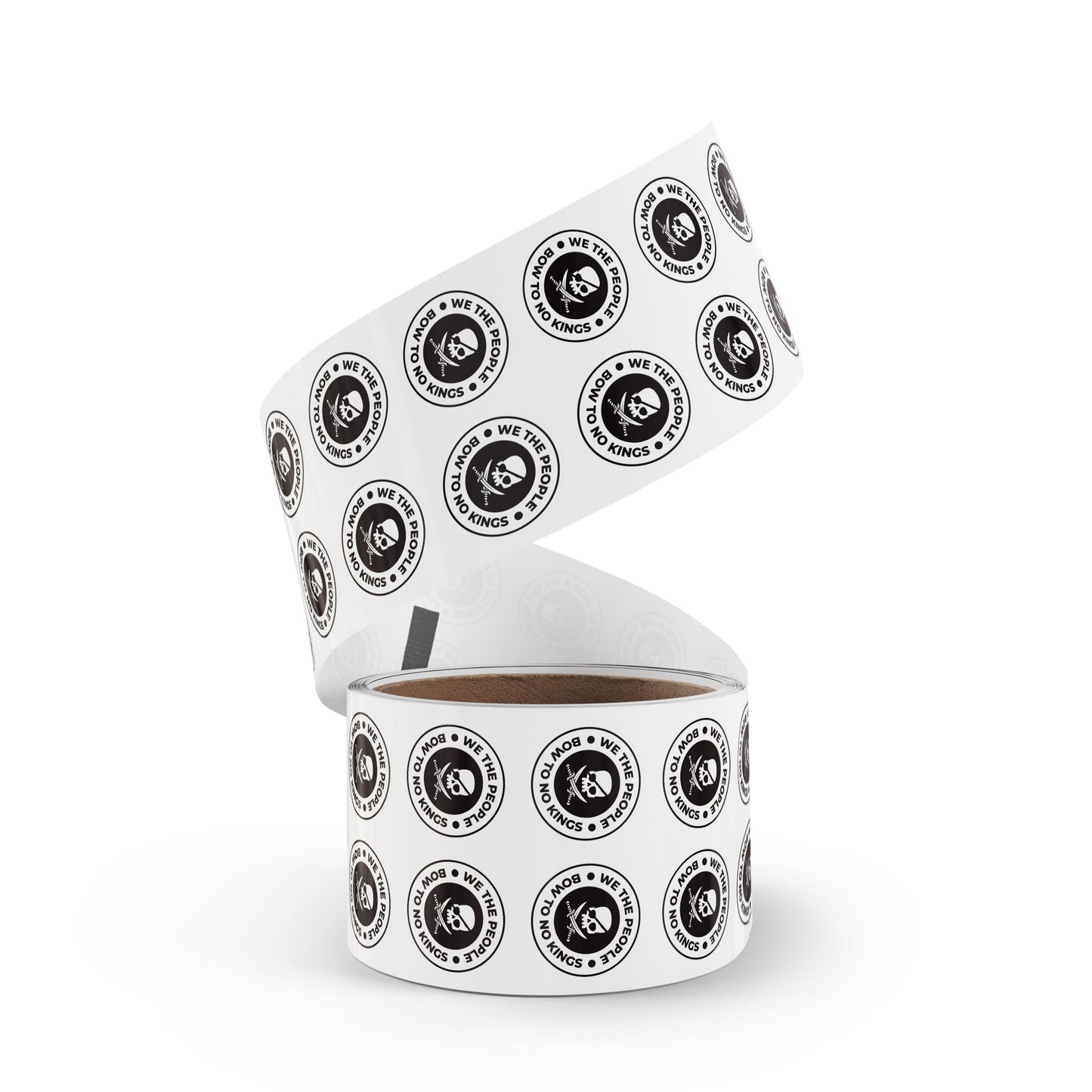 We The People Bow To No Kings Round Sticker Label Rolls