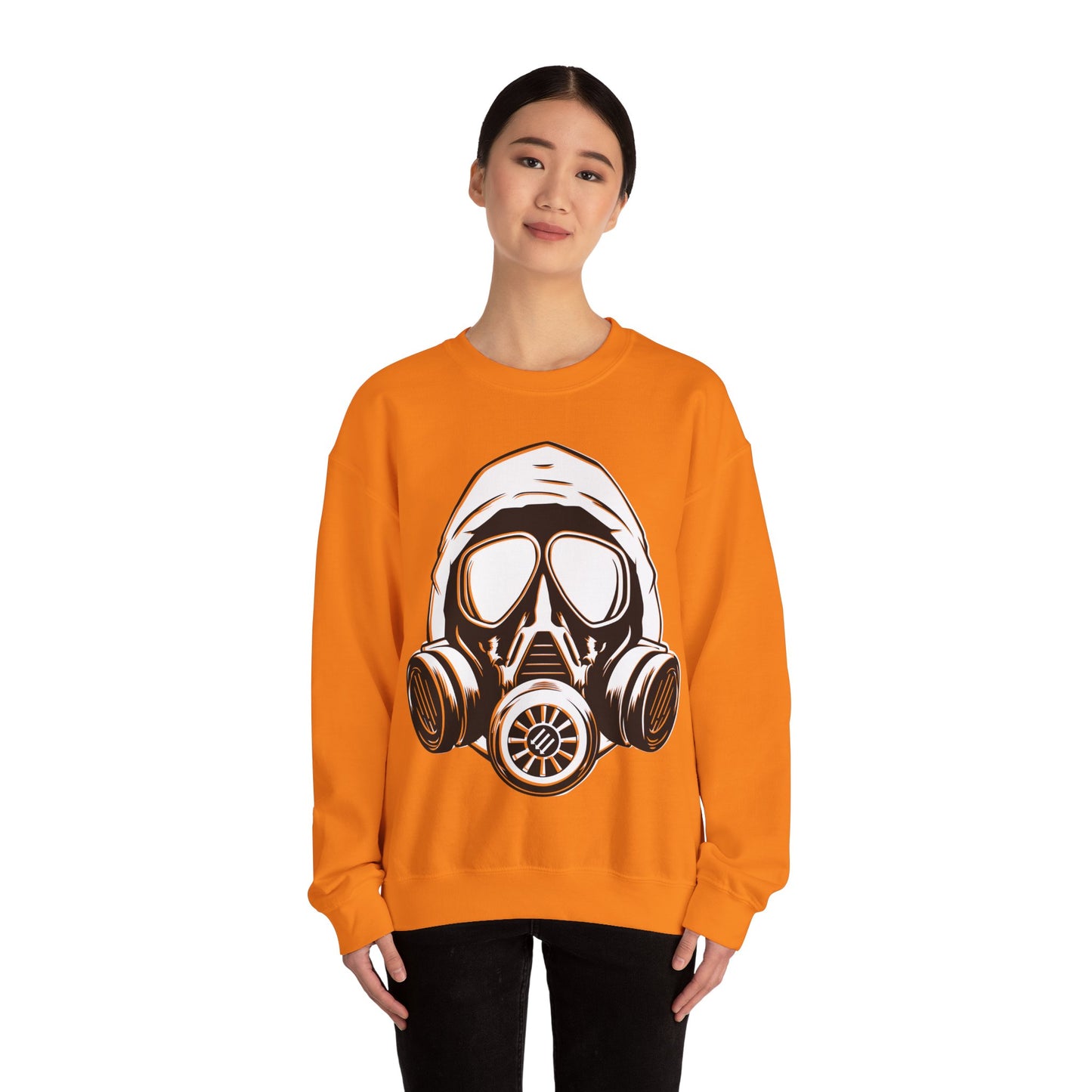 Hooded Antifa Gasmask Three Arrows - Sweatshirt