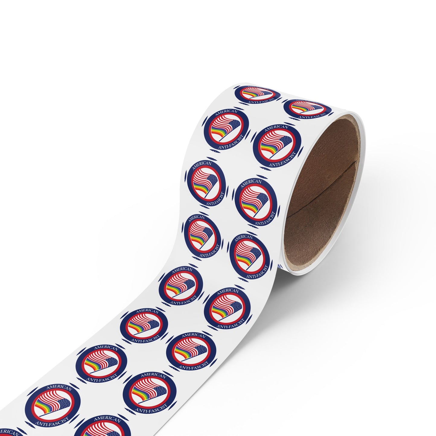 American Anti-Fascist Round Sticker Label Rolls