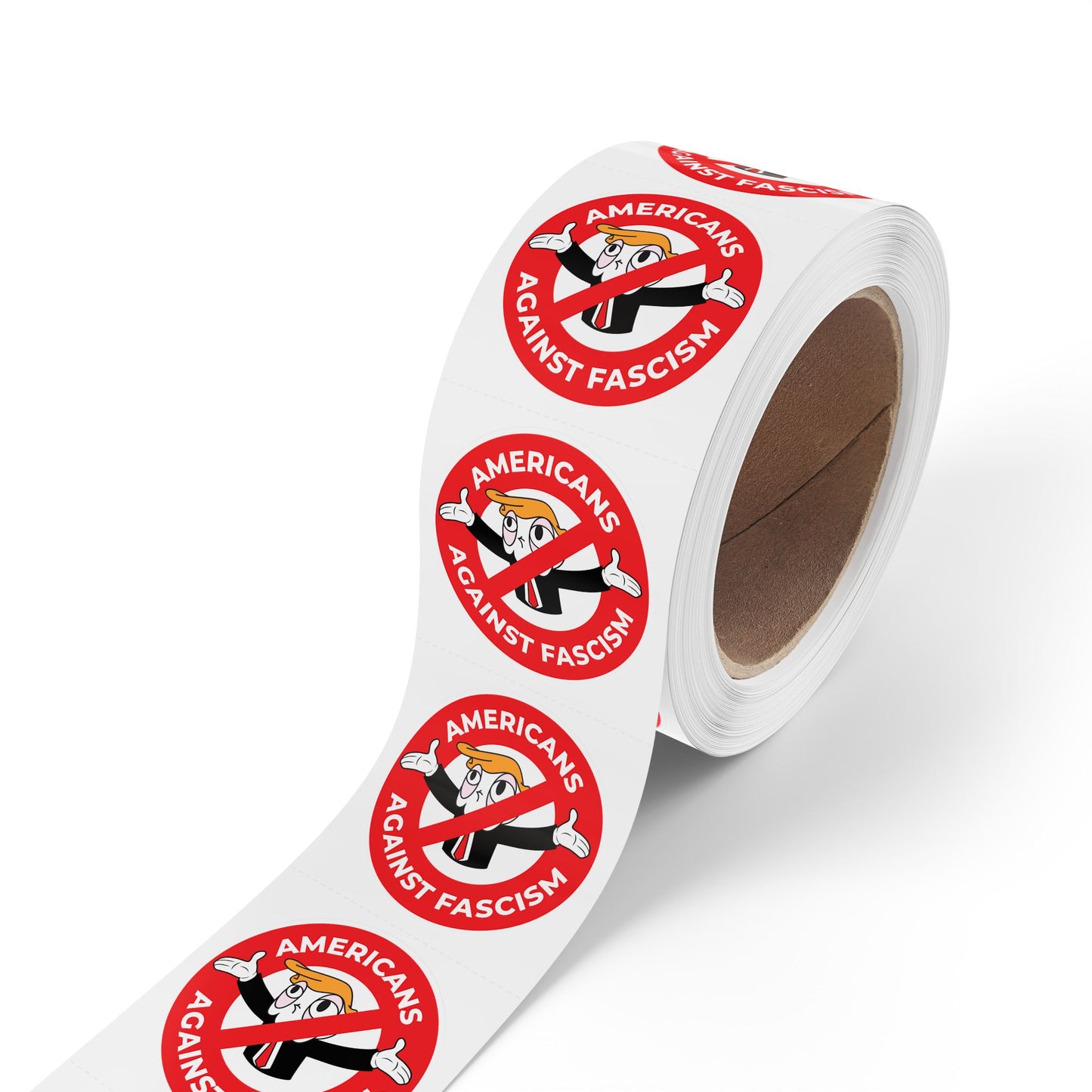 Americans Against Fascism Round Sticker Label Rolls Bulk
