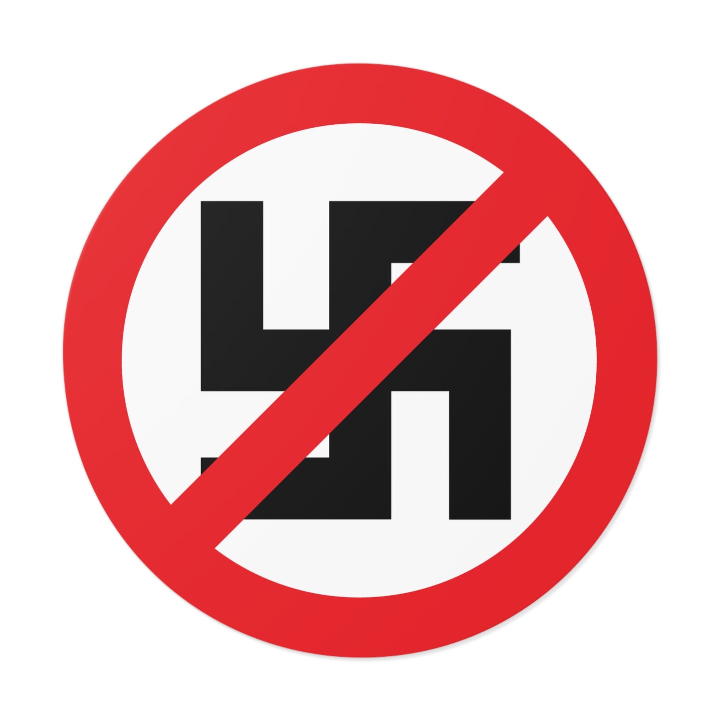 Anti-Nazi Vinyl Sticker – Round Weatherproof Political Decal for Activists – Anti-Fascist, Pro-Democracy Resistance Sticker for Cars, Laptops & More