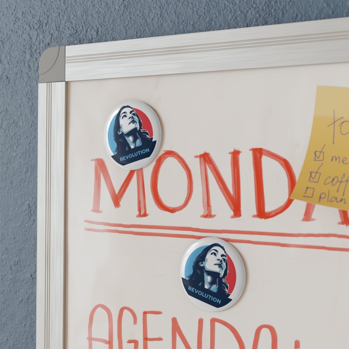 Free Oppression - Home Decor - Alexandria Ocasio - Cortez Revolution - Round Button Magnet