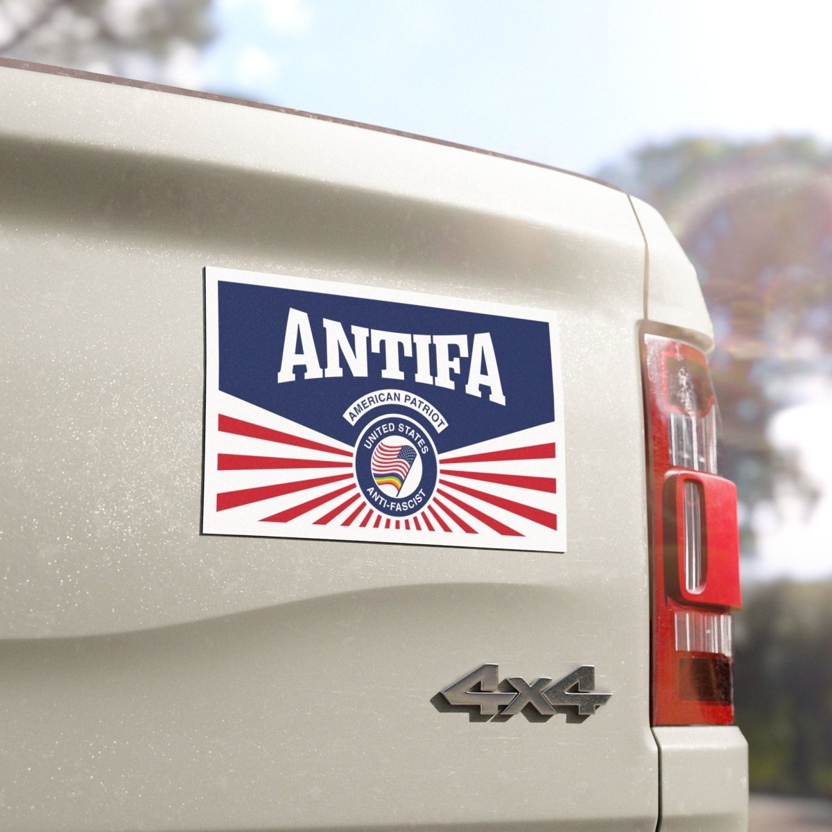 Free Oppression - Car Magnet - Antifa American Patriot United States Antifascist - Car Magnet - Activist Protest Sign