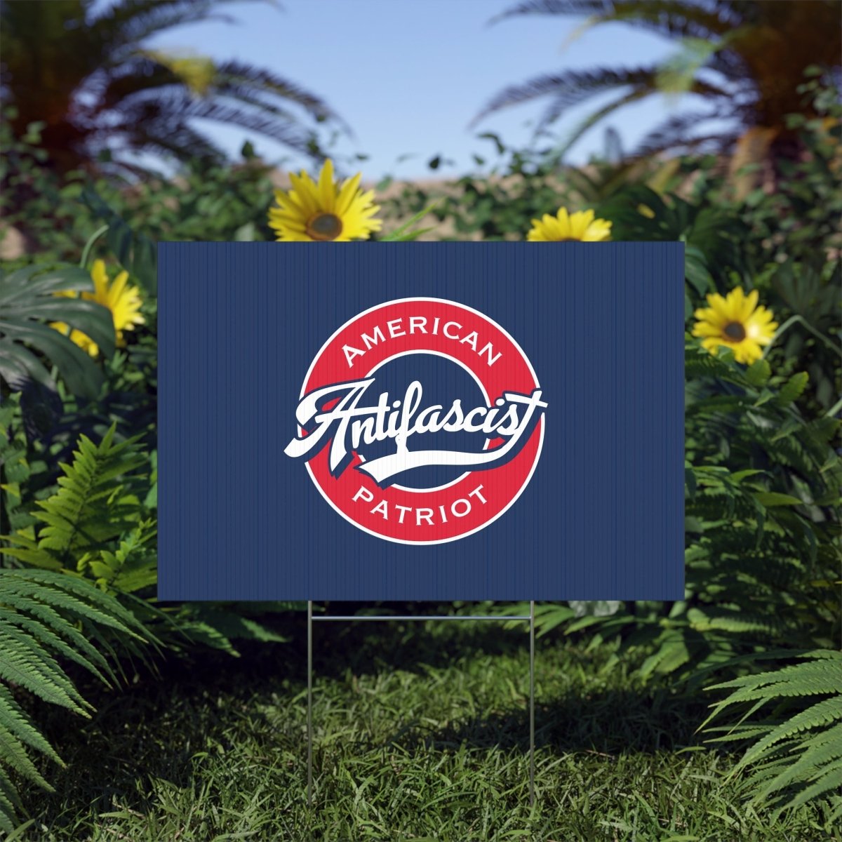 Free Oppression - Home Decor - Antifascist American Patriot Lawn Sign — Anti Trump No Kings Protest Yard Sign