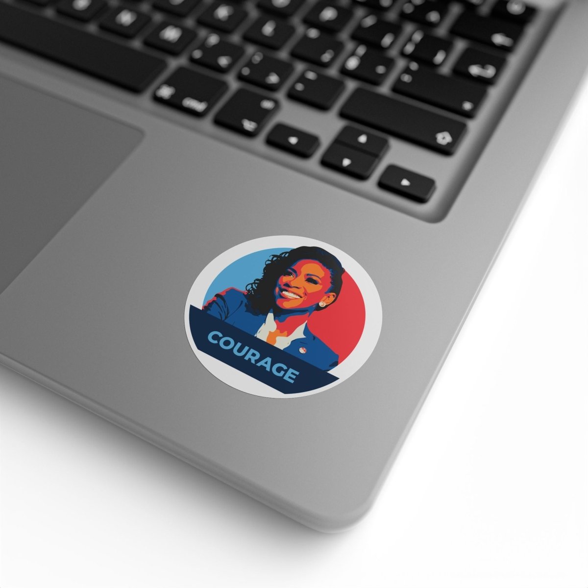 Free Oppression - Sticker Roll - Jasmine Crockett "Courage" - Round Vinyl Sticker Label Rolls - Anti Trump Protest "No Kings" Antifascist Decals