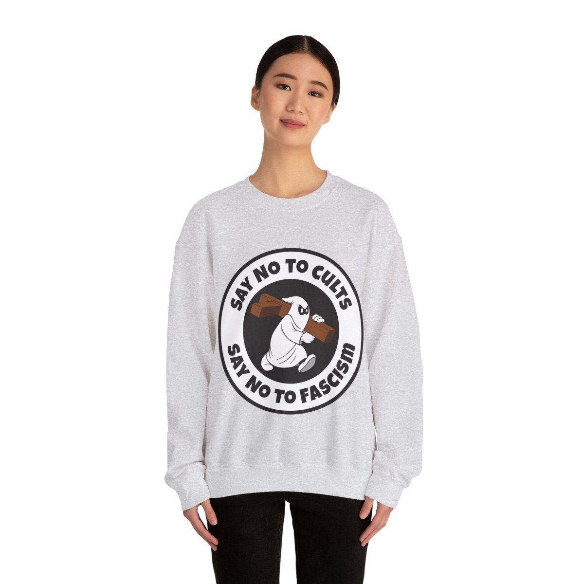 Free Oppression - Sweatshirt - Say No to Cults, Say No to Fascism – Anti - Extremism Sweatshirt