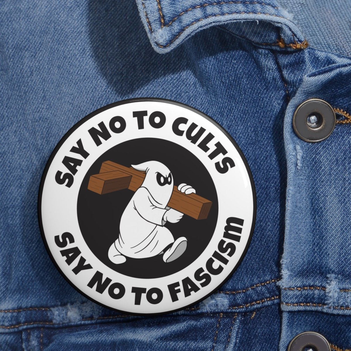 Free Oppression - Accessories - Say no to cults – Say no to fascism - Pin Button