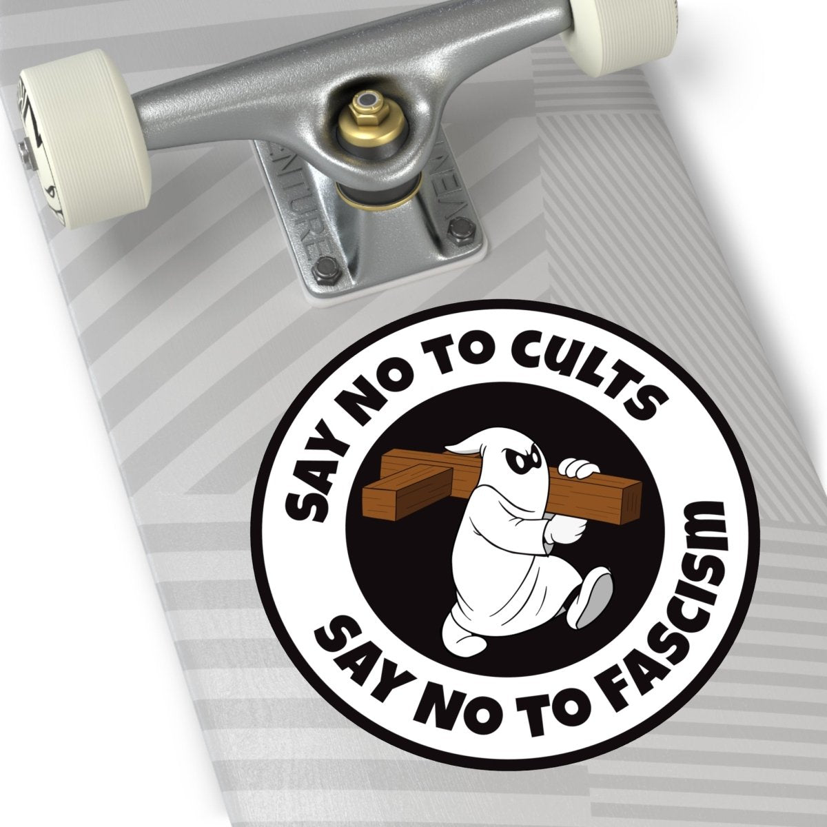 Free Oppression - Stickers - Say No to Cults – Say No to Fascism – Round Vinyl Sticker
