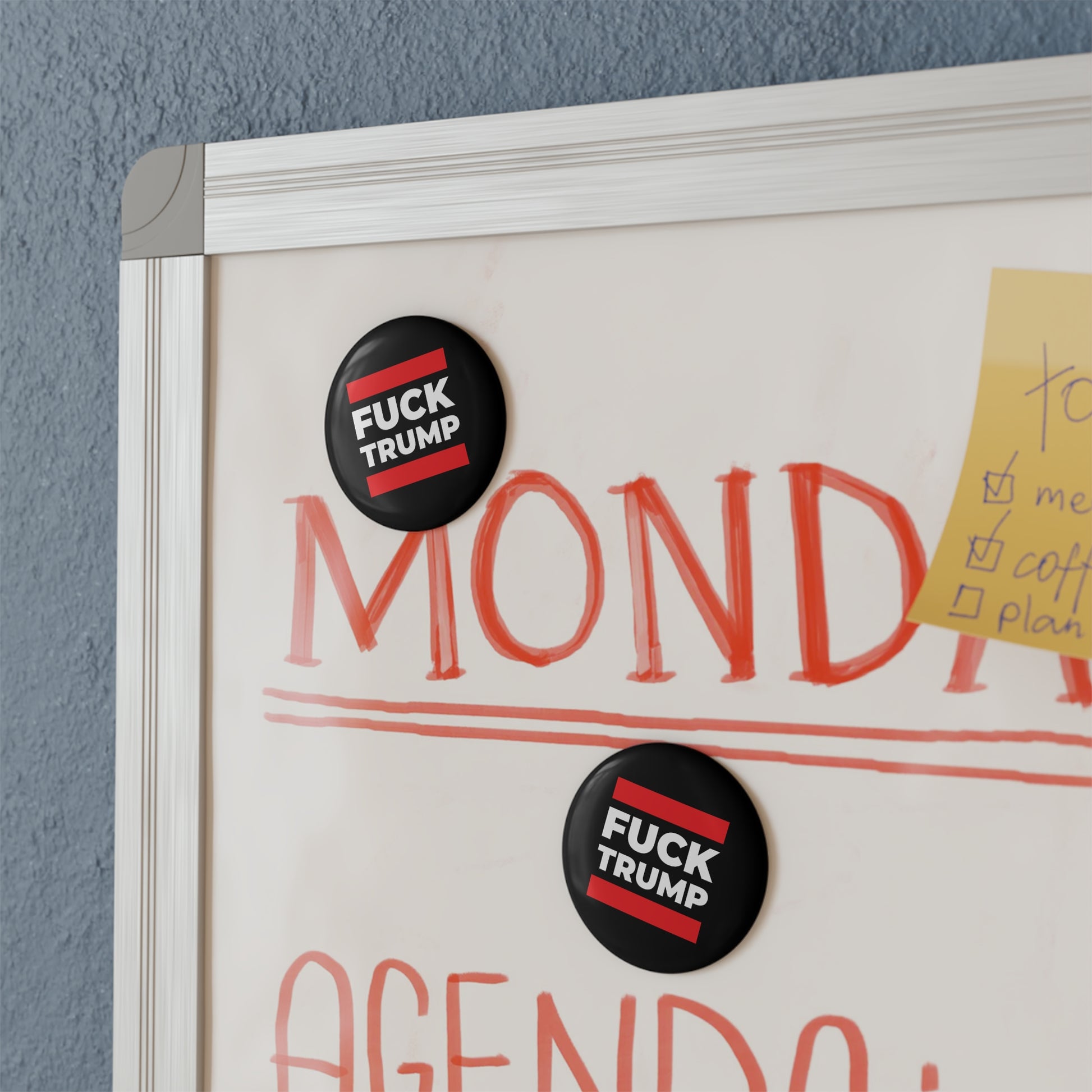 Fuck Trump - Round Button Magnet - 1 & 10 pcs - Free Oppression
