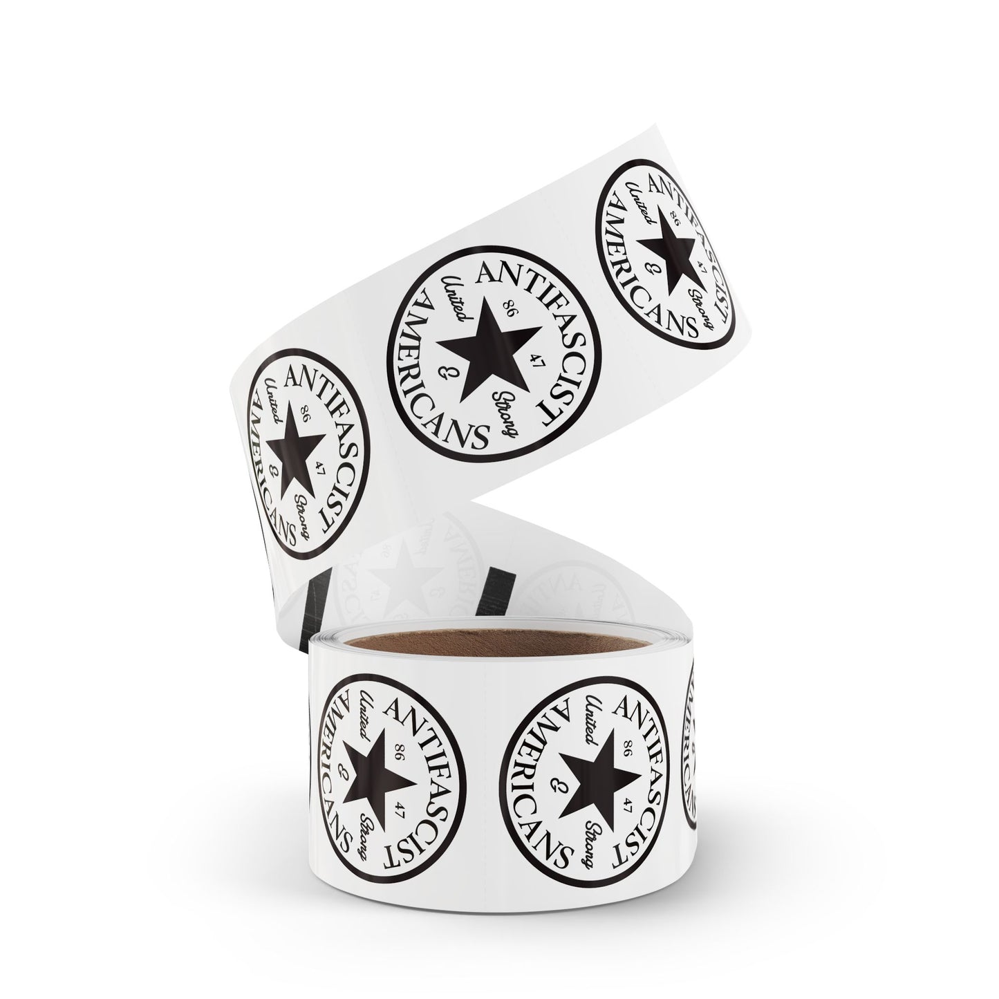 Antifascist Americans Round Sticker Label Rolls