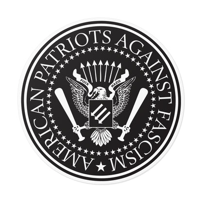 Patriotes américains contre le fascisme – Autocollants ronds en vinyle