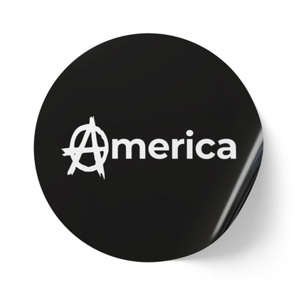 America Round Sticker Label Rolls