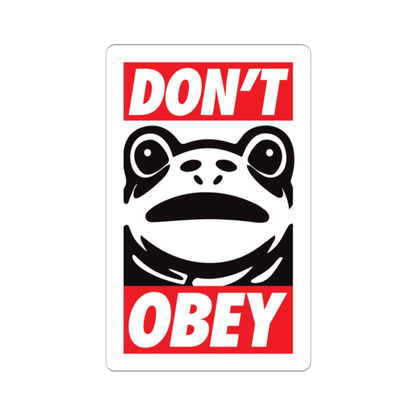 Don’t Obey – Portland Frog Kiss-Cut Sticker