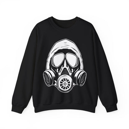 Hooded Antifa Gasmask Three Arrows - Sweatshirt
