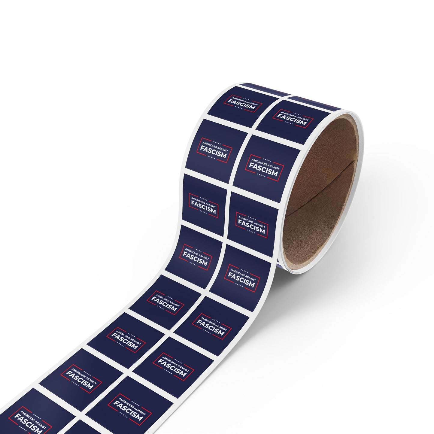 Americans Against Fascism - Square Vinyl Sticker Roll — Anti Trump Protest "No Kings" Antifascist Decals