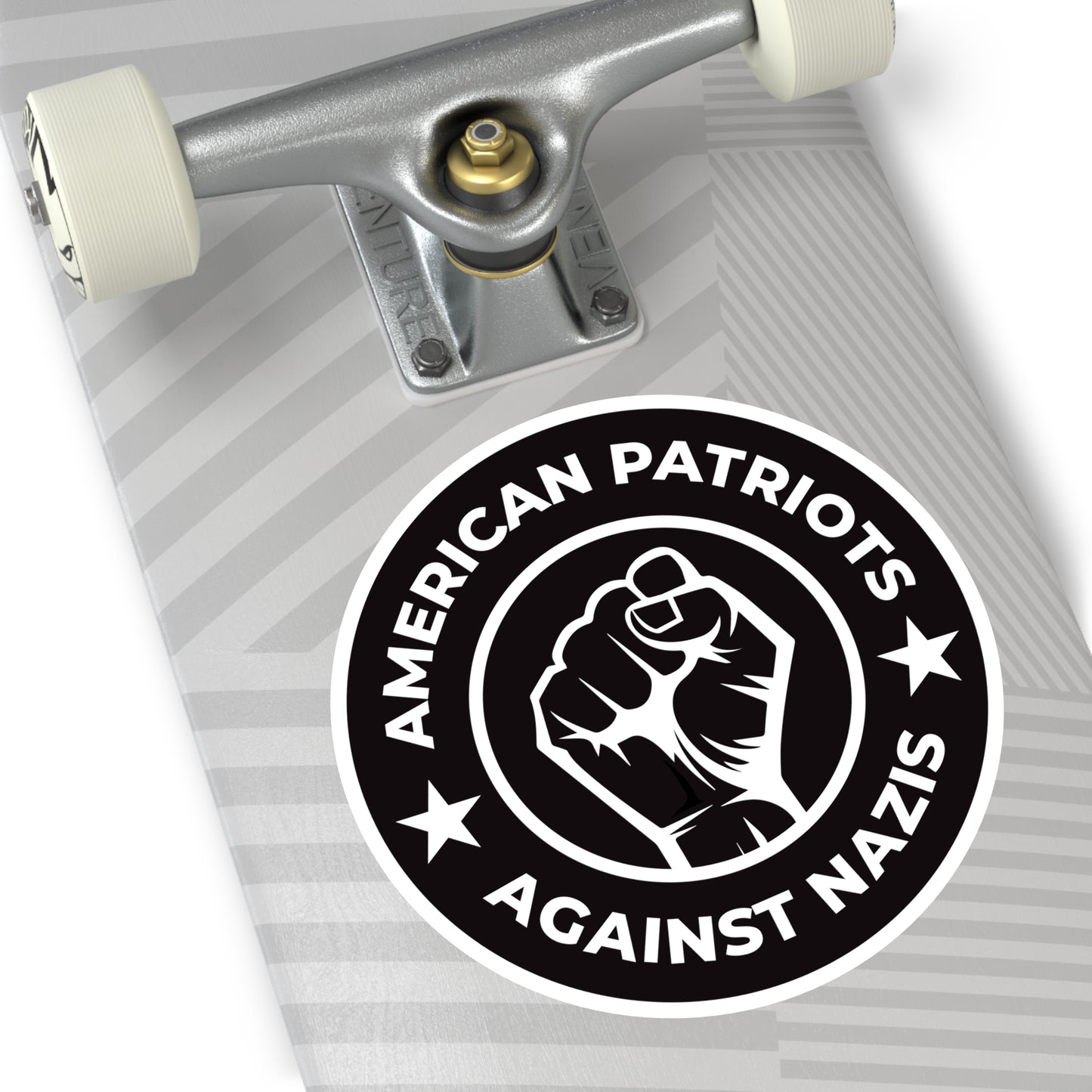 American Patriots Against Nazis – Round Vinyl Sticker