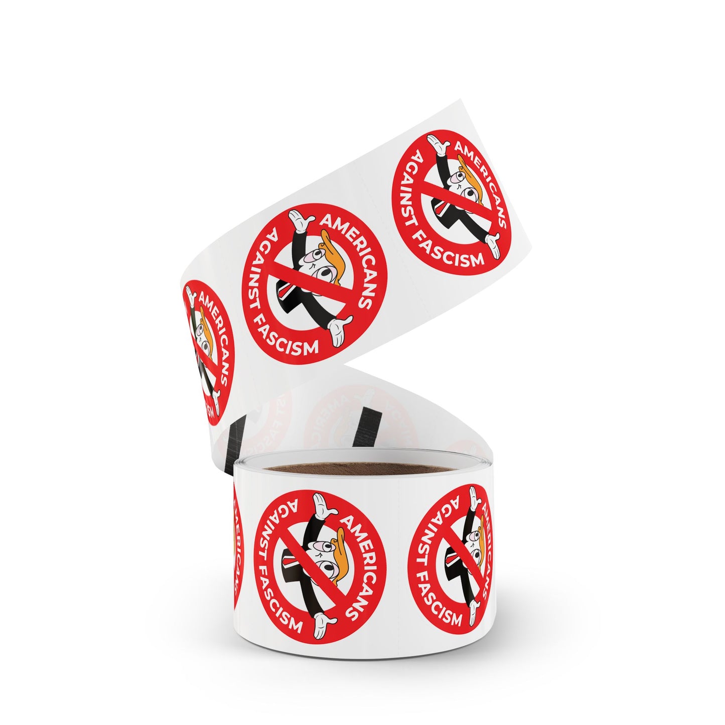 Americans Against Fascism Round Sticker Label Rolls Bulk