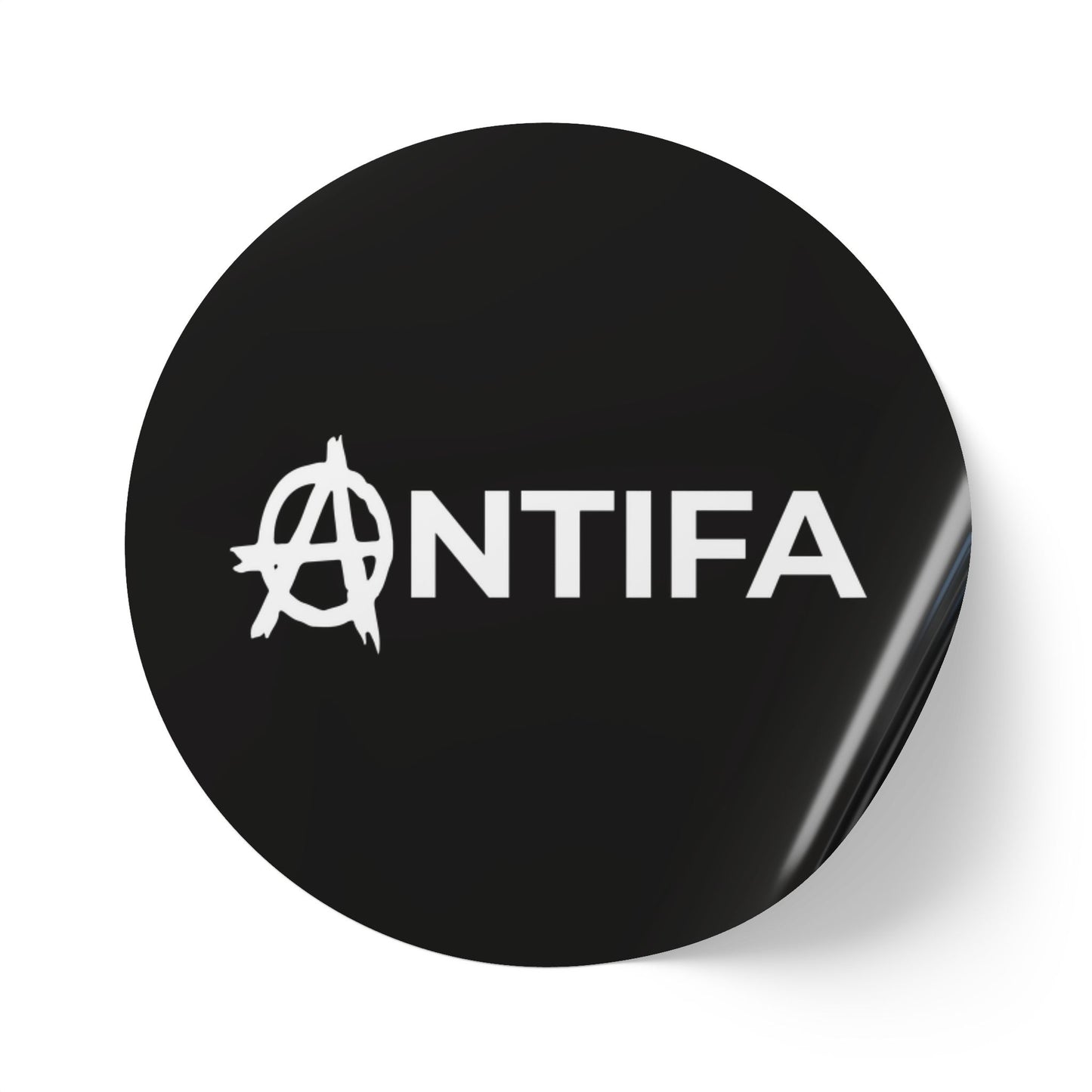 Rouleaux d'étiquettes autocollantes rondes Antifa