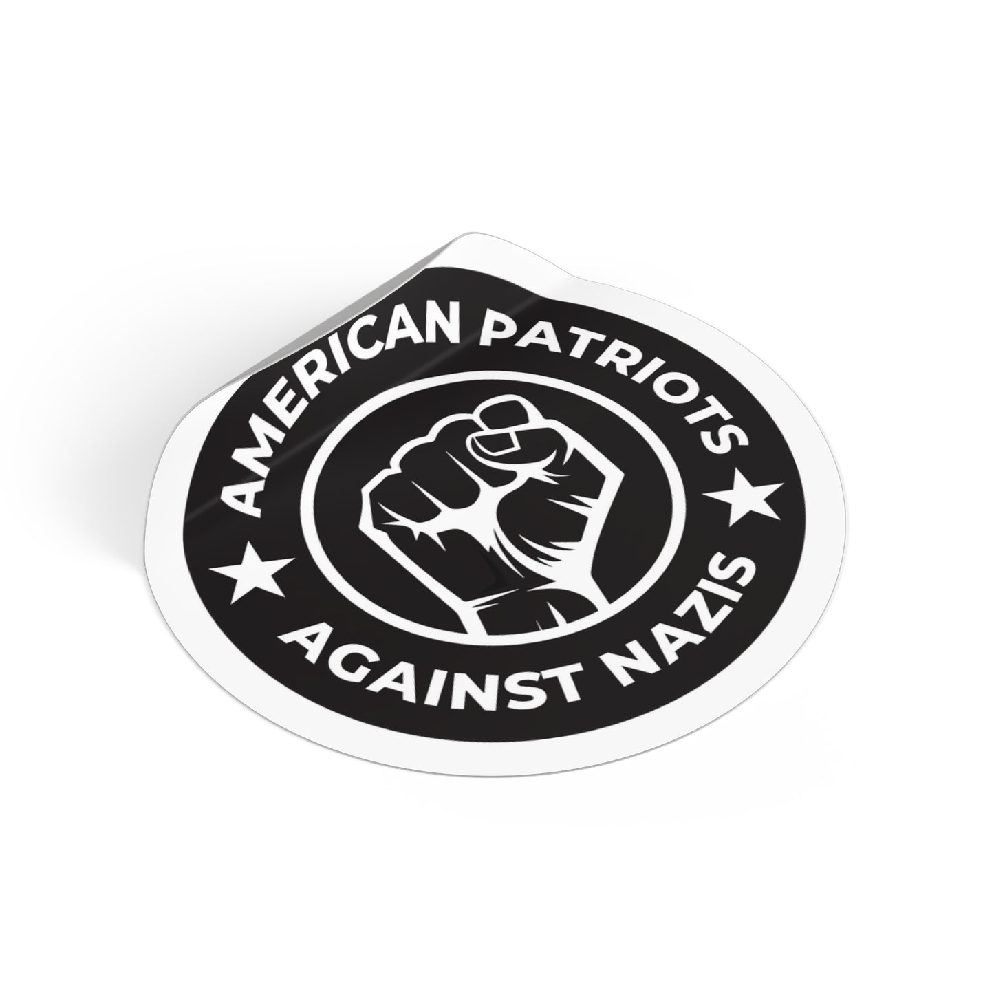 American Patriots Against Nazis – Round Vinyl Sticker