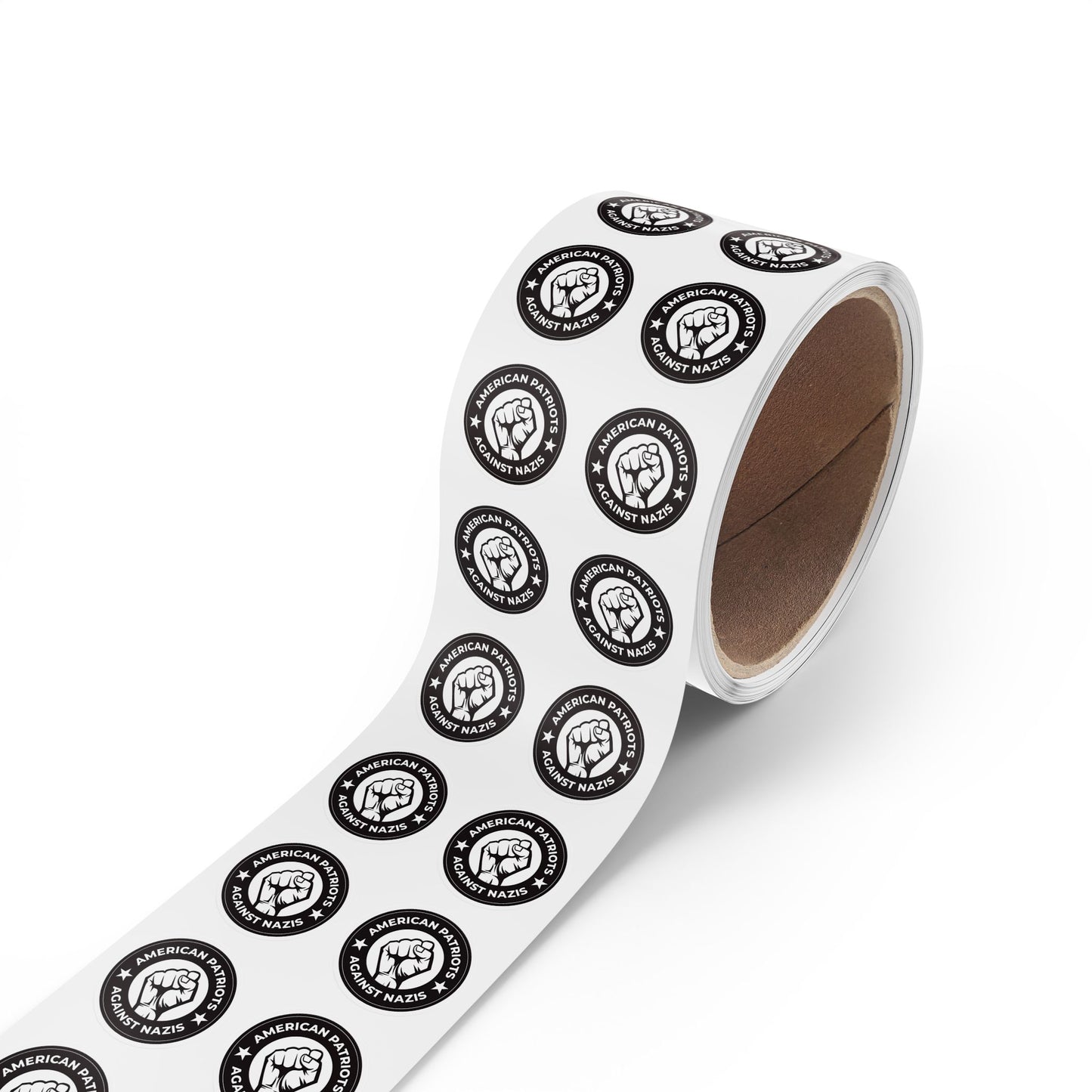American Patriots Against Nazis Round Sticker Label Rolls