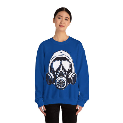 Hooded Antifa Gasmask Three Arrows - Sweatshirt