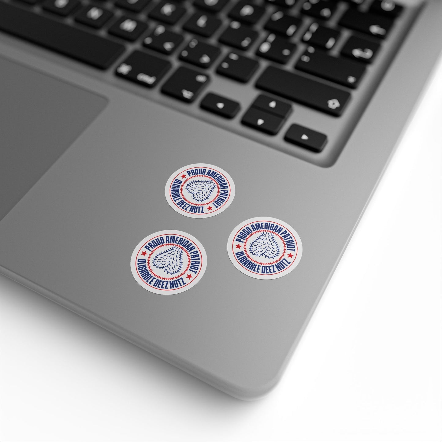 Proud American Patriot Oligargle Deez Nutz Round Sticker Label Rolls