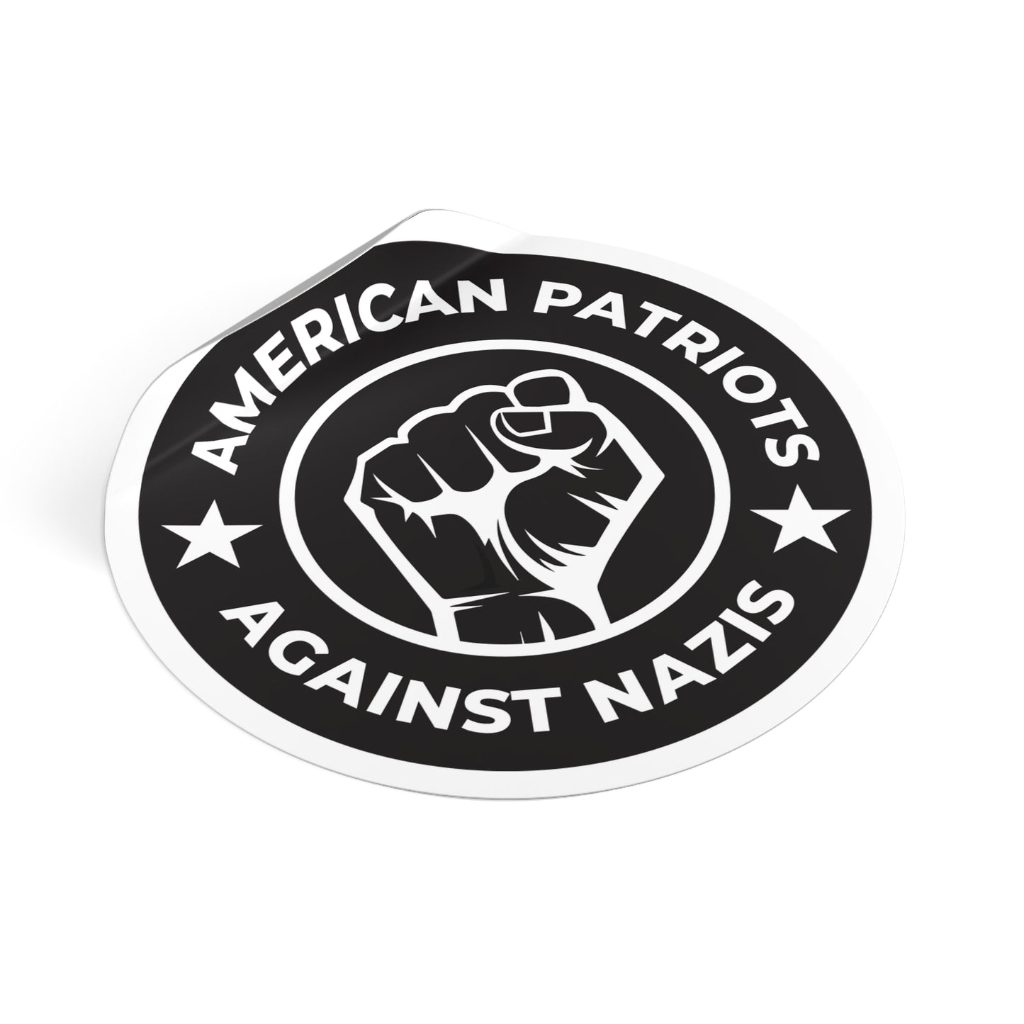 American Patriots Against Nazis – Round Vinyl Sticker